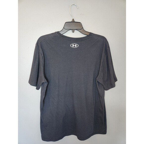 Lot of 2 Under Armour T-Shirts Men's L Gray Black Graphic Print Charged Heatgear - Picture 3 of 9